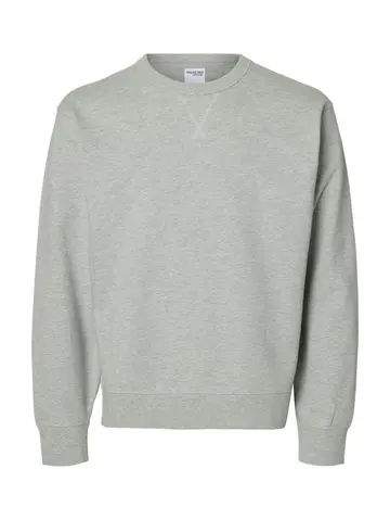 SELECTED SLHRELAXLUKE LS SWEAT CREW NECK Grå