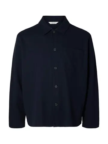 SELECTED SLMSOL LS OVERSHIRT Blå