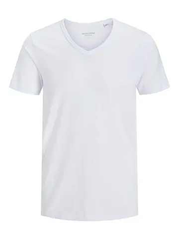 Jack & Jones JJEBASIC V-NECK TEE S/S NOOS Hvid