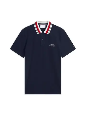 Tommy Hilfiger LEFT CHEST GRAPHIC REG POLO Blå