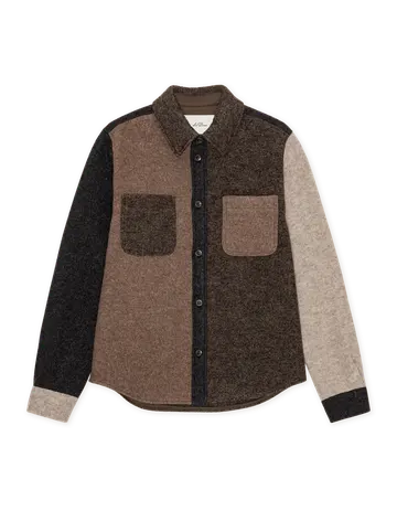 Les Deux Wool Colourblock Overshirt 