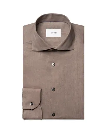 ETON Solid Signature Flannel Shirt 