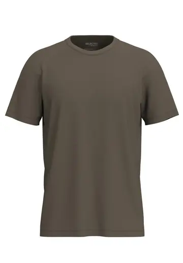SELECTED SLHASPEN SS O-NECK TEE W NOOS Grå