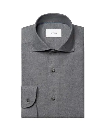 ETON Solid Flannel Shirt 