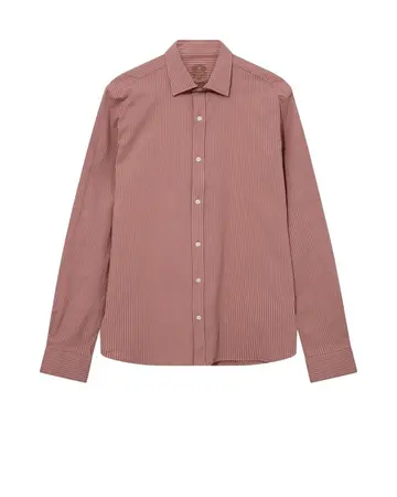 Mos Mosh MMGMarco Oxford Stripe Shirt Lysrød