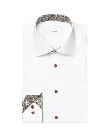 ETON Paisley Effect Signature Twill Shirt 