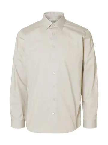 SELECTED SLHSLIM-PERFORMANCE SHIRT LS NOOS Hvid