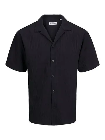 Jack & Jones JJMASSIMO RESORT SHIRT SS LN Sort