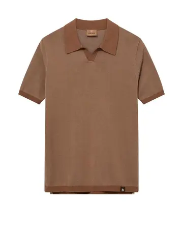 Mos Mosh MMGRoma Batti Polo SS Knit Brun