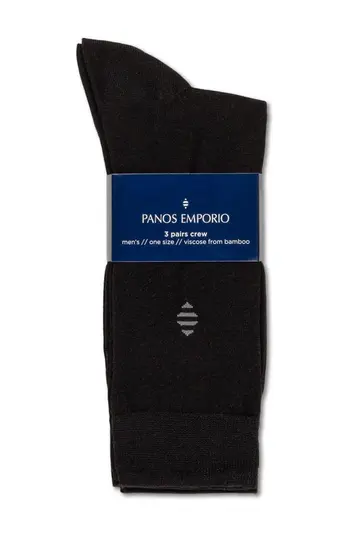PANOS PE 3PK DANIEL BAMBOO CREW Sort