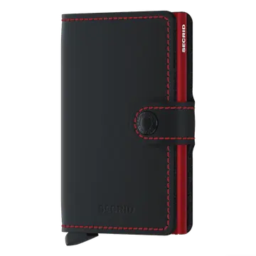 SECRID RFID Miniwallet Matte Kreditkortholder Black & Red 