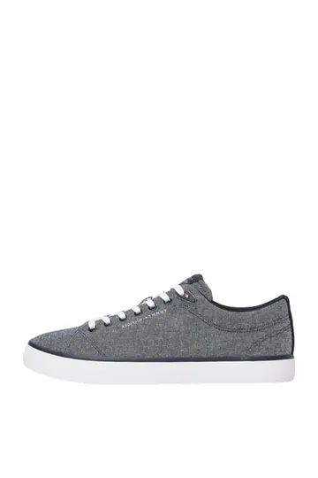 Tommy Hilfiger TH HI VULC LOW CORE CHAMBRAY Blå