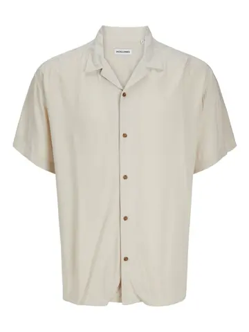 Jack & Jones JJEJEFF SOLID RESORT SHIRT S/S SN Grå