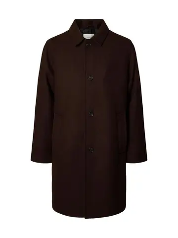 SELECTED SLMRONNIE WOOL BLEND CAR COAT NOOS Brun