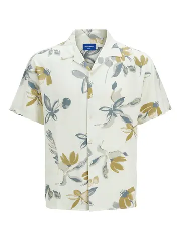 Jack & Jones JORLUKE VARENNA AOP SHIRT SS Hvid