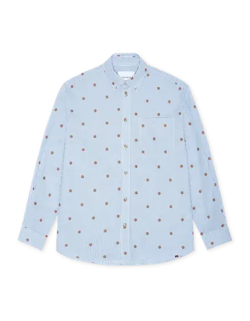 Les Deux Kolton Stripe Basket AOE Shirt 