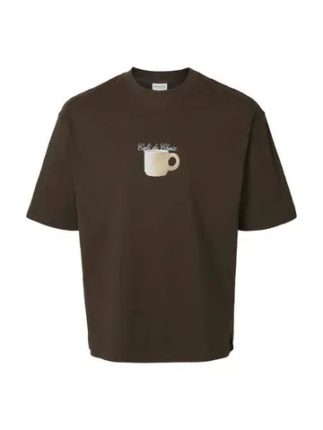 SELECTED SLHRELAXNORMAN SS COFFEE TEE 