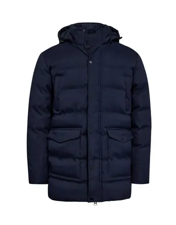 Black Blue Parca jacket regular fitting 