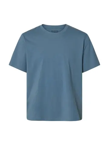 SELECTED SLHASPEN SS O-NECK TEE W NOOS Grå