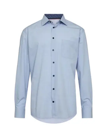 Black Blue Mens shirt l/s regular fit 