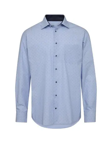 Garant l/s shirt regular fitting Lysblå