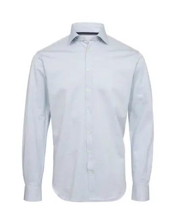 Garant Modern fit business l/s knit Lysblå