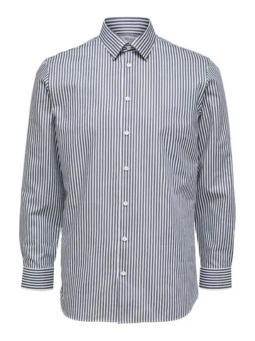 SELECTED SLHSLIMETHAN SHIRT LS CLASSIC B NOO Blå