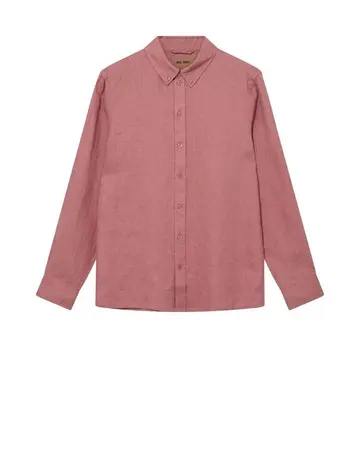 Mos Mosh MMGTheo Linen Shirt Lysrød