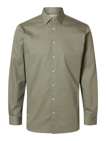 SELECTED SLHSLIM-PERFORMANCE SHIRT LS NOOS Grøn