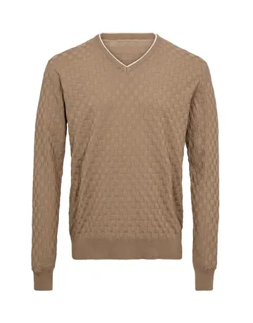 Black Blue V-neck knit regular fit 