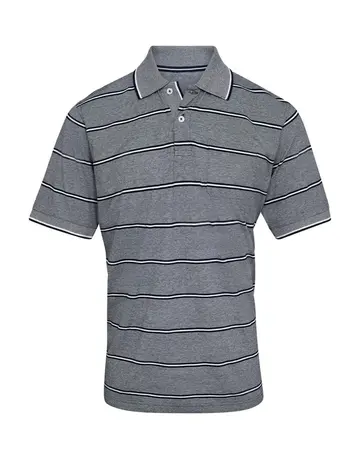 Black Blue Striped polo regular fit 