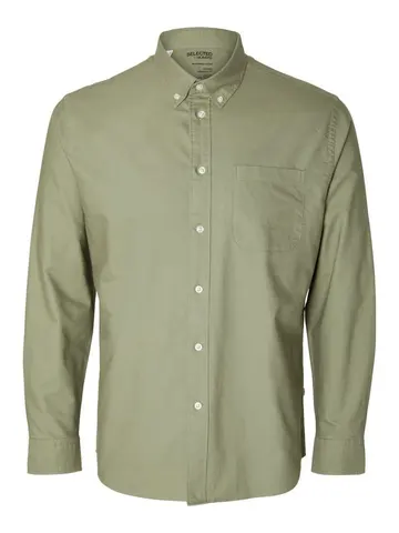 SELECTED SLHREGRICK-OX FLEX SHIRT LS S Grå