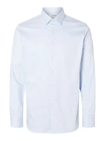 SELECTED SLHSLIM-PERFORMANCE SHIRT LS NOOS Blå