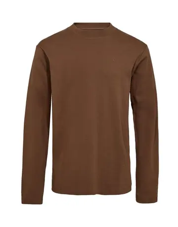 Garant Signatur O-neck l/s modern fit t-shirt Brun