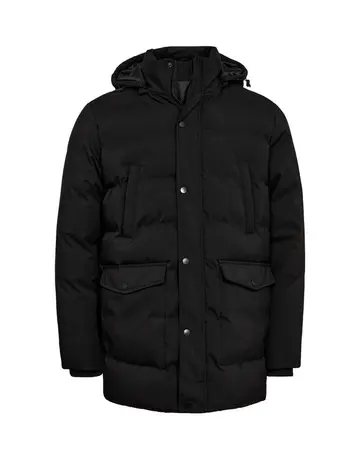 Black Blue Parca jacket regular fitting 