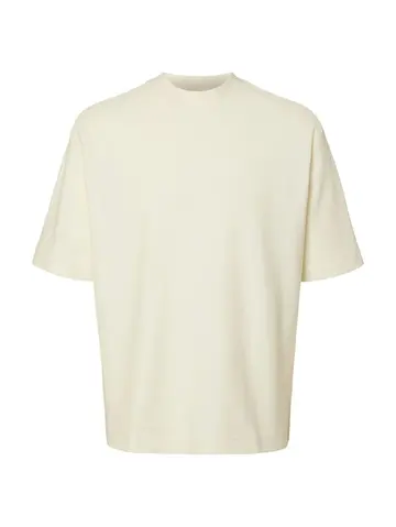 SELECTED SLHRELAXKASPER SS O-NECK TEE Hvid
