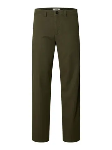 SELECTED SLM196-STRAIGHT MILES TWILL PANT NO Grøn
