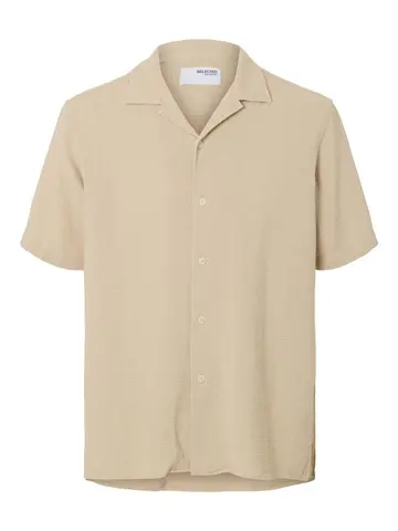 SELECTED SLHRELAX-SAL SHIRT SS RESORT Grå