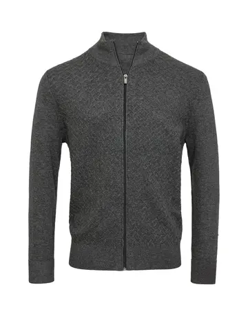 Garant Signatur Cardigan modern fit Mørkgrå