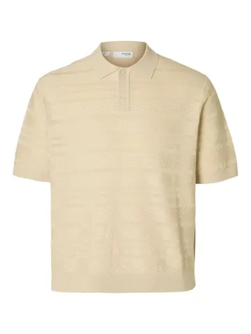 SELECTED SLHFOAM SS KNIT RELAXED STRUCTURE P Grå