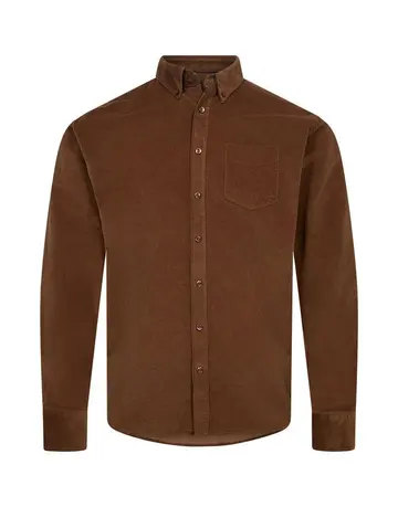 Garant Cordoroy shirt l/s regular Mørkbrun