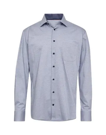 Black Blue Mens shirt l/s regular fit 