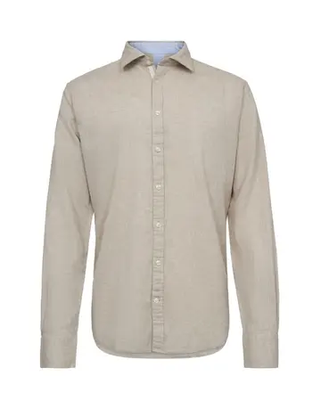 Garant Modern fit l/s shirt lysbrun