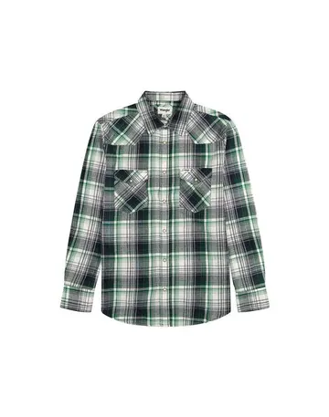 Wrangler WESTERN_SHIRT GREEN_BLUE Grøn