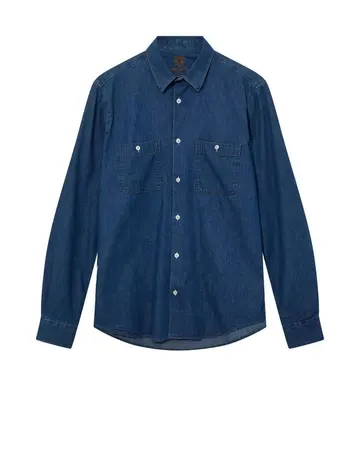 Mos Mosh MMGGibson Denim Spring Shirt Blå