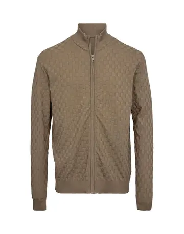 Garant Casual Stand up collar knit regular fit Brun