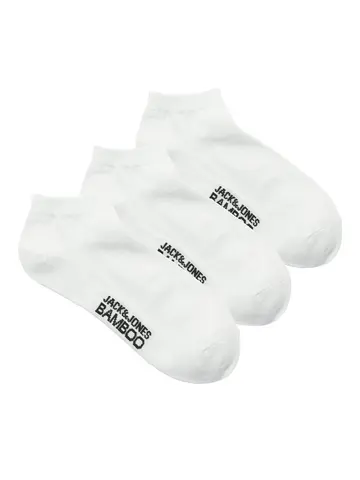 Jack & Jones JACBASIC BAMBOO SHORT SOCK 3 PACK N Hvid