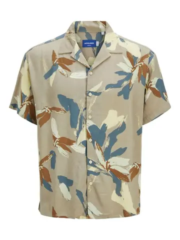 Jack & Jones JORLUKE VARENNA AOP SHIRT SS Grå