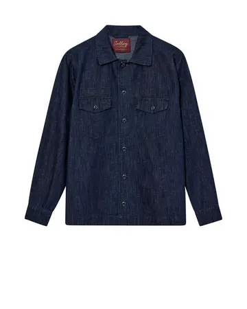 Mos Mosh MMGMarcello Chambray Overshirt Blå