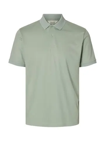 SELECTED SLHFAVE BUTTON SS POLO NOOS Lysgrøn